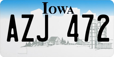 IA license plate AZJ472