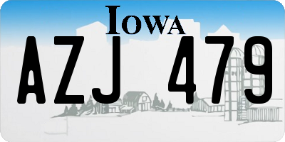 IA license plate AZJ479