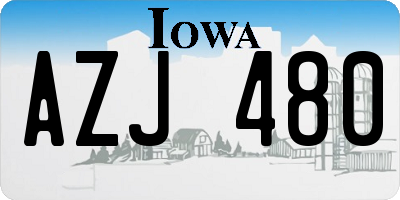 IA license plate AZJ480