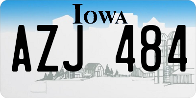 IA license plate AZJ484