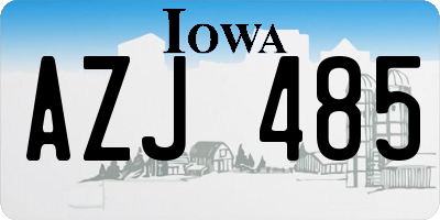 IA license plate AZJ485