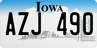 IA license plate AZJ490