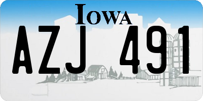 IA license plate AZJ491