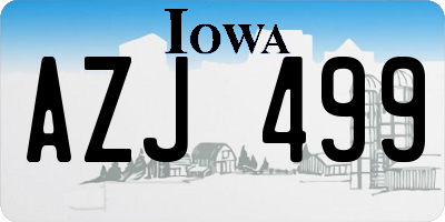 IA license plate AZJ499
