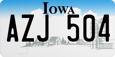 IA license plate AZJ504