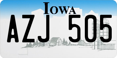 IA license plate AZJ505