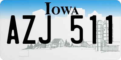 IA license plate AZJ511