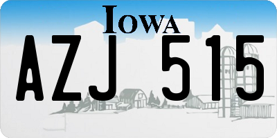 IA license plate AZJ515