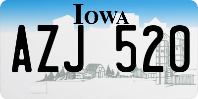IA license plate AZJ520