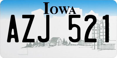IA license plate AZJ521