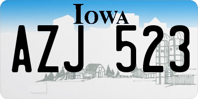 IA license plate AZJ523