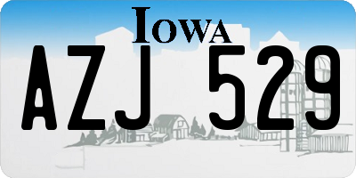 IA license plate AZJ529