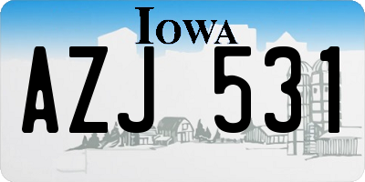 IA license plate AZJ531