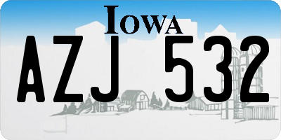 IA license plate AZJ532