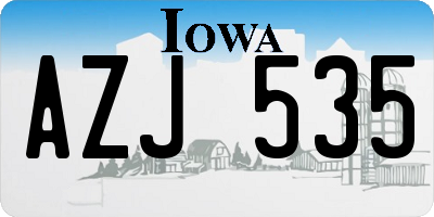 IA license plate AZJ535