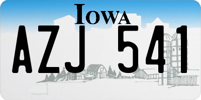 IA license plate AZJ541