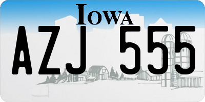 IA license plate AZJ555