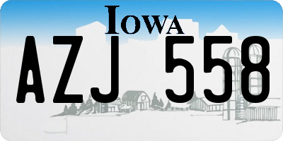 IA license plate AZJ558