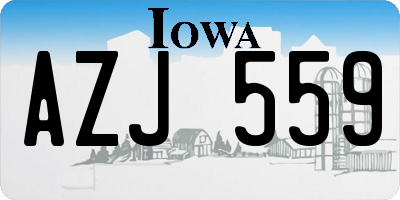 IA license plate AZJ559