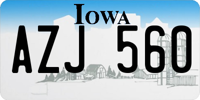 IA license plate AZJ560