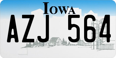 IA license plate AZJ564