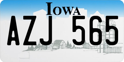 IA license plate AZJ565