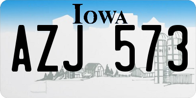 IA license plate AZJ573
