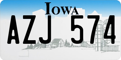 IA license plate AZJ574