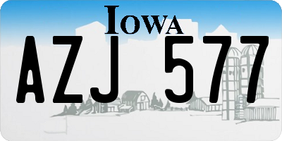 IA license plate AZJ577