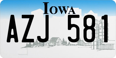IA license plate AZJ581