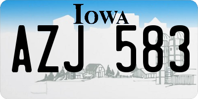 IA license plate AZJ583
