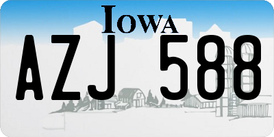 IA license plate AZJ588