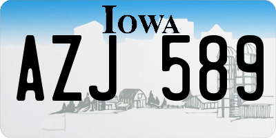 IA license plate AZJ589