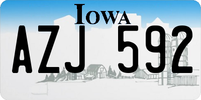 IA license plate AZJ592