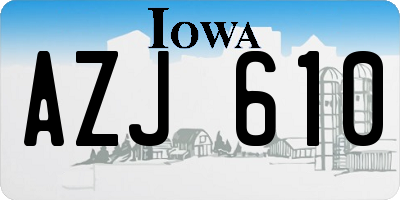 IA license plate AZJ610