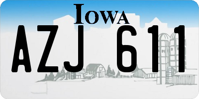 IA license plate AZJ611