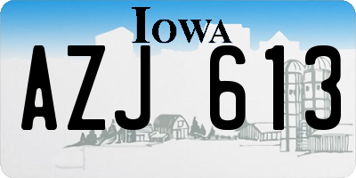 IA license plate AZJ613