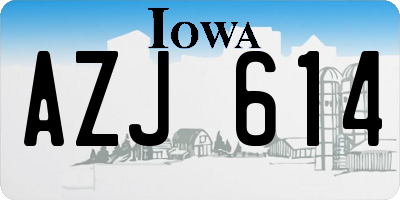 IA license plate AZJ614