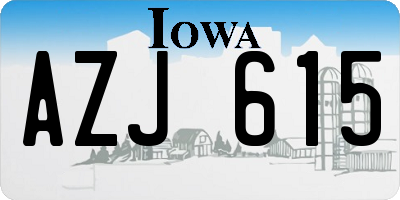 IA license plate AZJ615