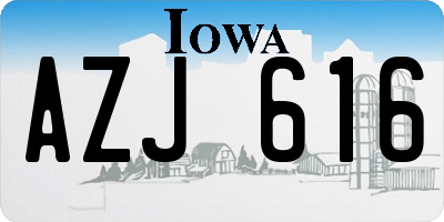 IA license plate AZJ616