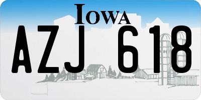 IA license plate AZJ618