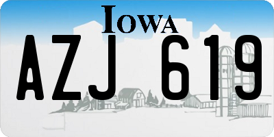IA license plate AZJ619