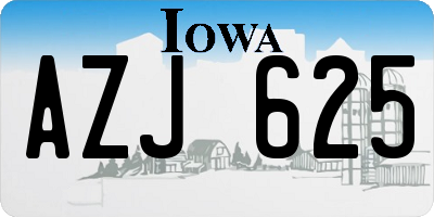 IA license plate AZJ625