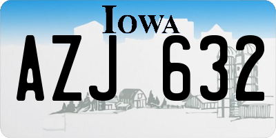 IA license plate AZJ632