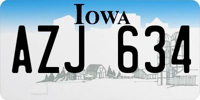 IA license plate AZJ634