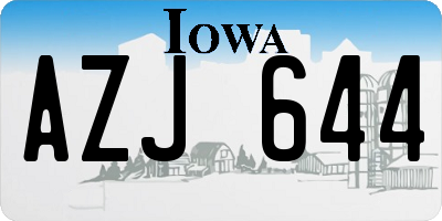 IA license plate AZJ644