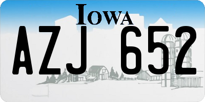 IA license plate AZJ652