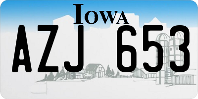 IA license plate AZJ653