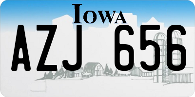 IA license plate AZJ656