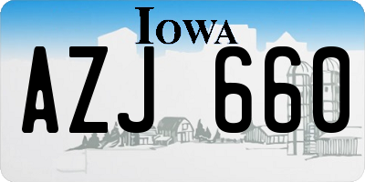 IA license plate AZJ660